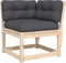 vidaXL - Tuinhoekbank - met - kussens - 73x73x78 - cm - massief - grenenhout