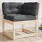 vidaXL - Tuinhoekbank - met - kussens - 73x73x78 - cm - massief - grenenhout