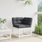 vidaXL - Tuinhoekbank - met - kussens - 73x73x78 - cm - massief - grenenhout - wit