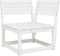vidaXL - Tuinhoekbank - met - kussens - 73x73x78 - cm - massief - grenenhout - wit