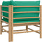 vidaXL - Tuinhoekbank - met - kussens - bamboe - groen