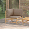 vidaXL - Tuinhoekbank - met - kussens - bamboe - taupe