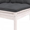 vidaXL - Tuinhoekbank - met - kussens - massief - grenenhout - wit
