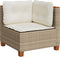 vidaXL - Tuinhoekbank - met - kussens - poly - rattan - beige