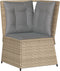 vidaXL - Tuinhoekbank - met - kussens - poly - rattan - beige