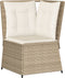 vidaXL - Tuinhoekbank - met - kussens - poly - rattan - beige