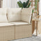 vidaXL - Tuinhoekbank - met - kussens - poly - rattan - beige