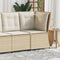 vidaXL - Tuinhoekbank - met - kussens - poly - rattan - beige