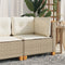 vidaXL - Tuinhoekbank - met - kussens - poly - rattan - beige
