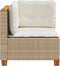 vidaXL - Tuinhoekbank - met - kussens - poly - rattan - beige