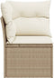 vidaXL - Tuinhoekbank - met - kussens - poly - rattan - beige