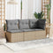 vidaXL - Tuinhoekbank - met - kussens - poly - rattan - beige