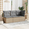 vidaXL - Tuinhoekbank - met - kussens - poly - rattan - beige