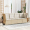 vidaXL - Tuinhoekbank - met - kussens - poly - rattan - beige