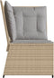 vidaXL - Tuinhoekbank - met - kussens - poly - rattan - beige