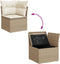 vidaXL - Tuinhoekbank - met - kussens - poly - rattan - beige