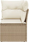 vidaXL - Tuinhoekbank - met - kussens - poly - rattan - beige