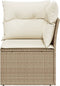 vidaXL - Tuinhoekbank - met - kussens - poly - rattan - beige
