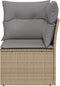 vidaXL - Tuinhoekbank - met - kussens - poly - rattan - beige