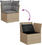 vidaXL - Tuinhoekbank - met - kussens - poly - rattan - beige