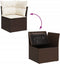 vidaXL - Tuinhoekbank - met - kussens - poly - rattan - bruin