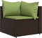 vidaXL - Tuinhoekbank - met - kussens - poly - rattan - bruin