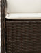 vidaXL - Tuinhoekbank - met - kussens - poly - rattan - bruin