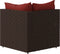 vidaXL - Tuinhoekbank - met - kussens - poly - rattan - bruin