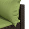 vidaXL - Tuinhoekbank - met - kussens - poly - rattan - bruin