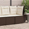 vidaXL - Tuinhoekbank - met - kussens - poly - rattan - bruin