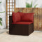 vidaXL - Tuinhoekbank - met - kussens - poly - rattan - bruin