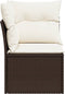 vidaXL - Tuinhoekbank - met - kussens - poly - rattan - bruin