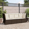 vidaXL - Tuinhoekbank - met - kussens - poly - rattan - bruin