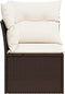 vidaXL - Tuinhoekbank - met - kussens - poly - rattan - bruin