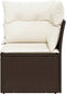 vidaXL - Tuinhoekbank - met - kussens - poly - rattan - bruin