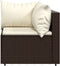 vidaXL - Tuinhoekbank - met - kussens - poly - rattan - bruin