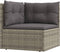 vidaXL - Tuinhoekbank - met - kussens - poly - rattan - grijs