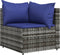 vidaXL - Tuinhoekbank - met - kussens - poly - rattan - grijs