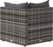 vidaXL - Tuinhoekbank - met - kussens - poly - rattan - grijs