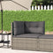 vidaXL - Tuinhoekbank - met - kussens - poly - rattan - grijs