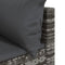 vidaXL - Tuinhoekbank - met - kussens - poly - rattan - grijs