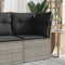 vidaXL - Tuinhoekbank - met - kussens - poly - rattan - grijs