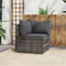 vidaXL - Tuinhoekbank - met - kussens - poly - rattan - grijs