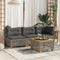 vidaXL - Tuinhoekbank - met - kussens - poly - rattan - grijs