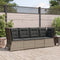 vidaXL - Tuinhoekbank - met - kussens - poly - rattan - grijs