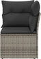 vidaXL - Tuinhoekbank - met - kussens - poly - rattan - grijs