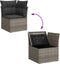 vidaXL - Tuinhoekbank - met - kussens - poly - rattan - grijs