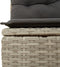 vidaXL - Tuinhoekbank - met - kussens - poly - rattan - lichtgrijs