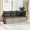 vidaXL - Tuinhoekbank - met - kussens - poly - rattan - lichtgrijs