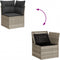 vidaXL - Tuinhoekbank - met - kussens - poly - rattan - lichtgrijs